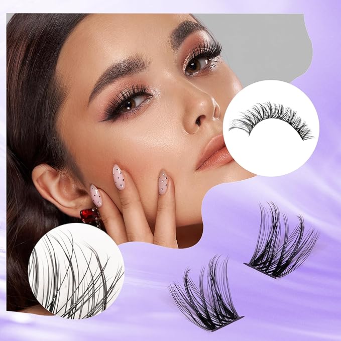 Ocean Pearl Lash Clusters Kit 168pcs,Eyelashes,spike-effect cluster lashes,10-18mm manga/anime-inspired lashes clusters,DIY Cluster Eyelash Extensions kit with lash bond+seal+remover+tweezers-M37+M30