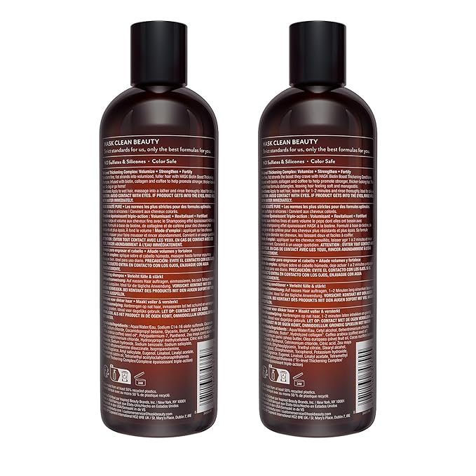 HASK Biotin Boost Thickening Shampoo + Conditioner Set | Adds Fullness, Strengthens, Volumizes, Sulfate-Free, Paraben-Free, Gluten-Free, Color Safe | 12oz each
