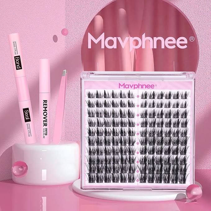 Fairy Lash Clusters Kit Wispy Eyelash Extensions Kit Spiky DIY Lash Extension at Home Anime Cluster Lashes 120 Pcs Individual Lashes with Lash Bond and Seal, Remover, and Tweezers