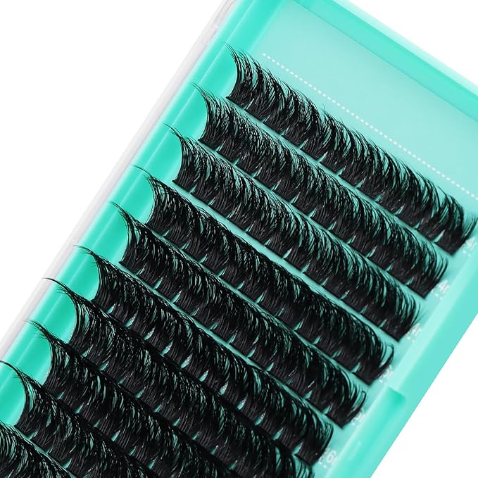 Bodermincer Lash Clusters D Curl Black/Brown/Colored Lashes 10-12-14/12-14-16/16-18-20mm Mixed Lash Clusters Kit For Beginner (Y05# 14-16-18mm Mixed)