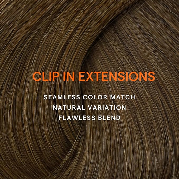 Full Shine 16 Inch Clip in Hair Extensions Light Brown Clip in Extensions Real Human Hair Seamless Hair Extensions Clip ins Natural Hair 7 Pcs 120 G