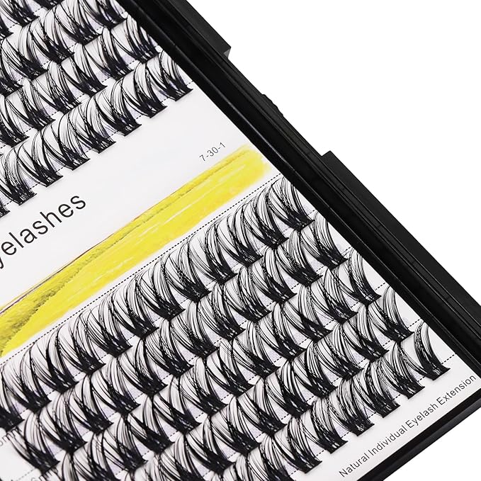Bodermincer 120 Clusters 10mm+12mm/12mm+14mm/14mm+16mm Mixed Wide Cluster False Eyelash Individual Cluster EyeLashes Grafting Fake False Eyelashes Eyelash Extension (M005# 12+14mm Mixed)