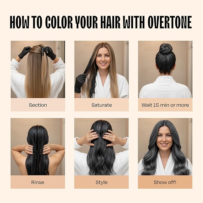 Overtone Semi Permanent Hair Color Conditioner, Extreme Silver is Twilight Titanium, 8 oz, Nourishing Damage-Free, Color Depositing Mask for All Hair with Shea Butter & Coconut Oil, Cruelty-Free