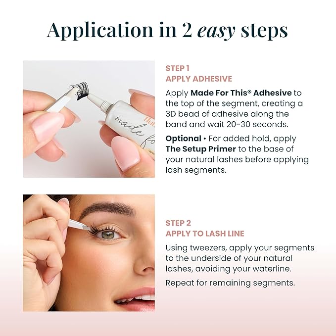 FlutterHabit The Bestie Lashes, 2 Sets of Eyelashes, DIY Lash Extensions, Up to 10 Day Lash Wear, Salon Quality Cluster Eyelashes for a Natural Look, No Glue Included