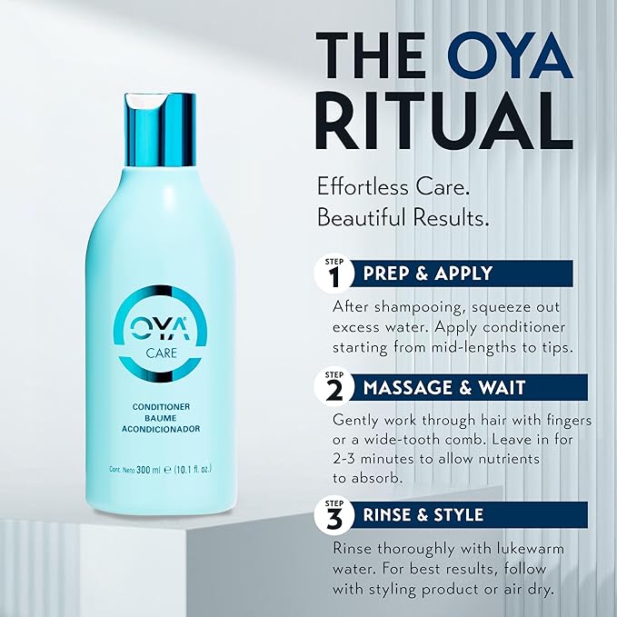OYA Care Conditioner for Color-Treated Hair – Hydrating & Moisturizing Conditioner for Women & Men – Reduces Frizz, Strengthens Dry & Damaged Hair – For Fine, Thin, Wavy & Frizzy – 300 ml / 10.1 fl oz