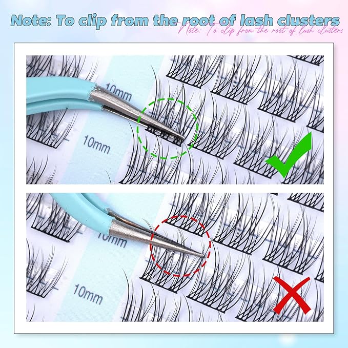 Lash Clusters Wispy Eyelash Clusters CC-Curly Cluster Lashes zanlufly Natural Individual Lashes 180Pcs Eyelash Extension 10-12MM DIY Lash Extension