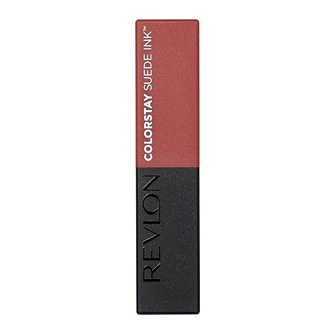 REVLON Lipstick, ColorStay Suede Ink, Built-in Primer, Infused with Vitamin E, Waterproof, Smudge-proof, Matte Color, 003 Want It All, 0.09 oz.