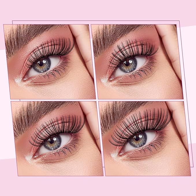 Lash Clusters for DIY Lash Extension at Home, Wispy Natural Individual Clusters Lashes False Eyelashes 168 Count 0.07D 8-18MM Mix D Curl Eye Lash Extensions (U04 Lash 8-18MM)