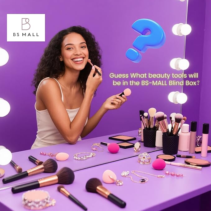 BS-MALL Makeup Brushes Makeup Tools Beauty Box Blind Box–Such as Makeup Brushes Bag Makeup Sponge Set Professional Brushes and Soon Discover Exciting Beauty Tools with Every Unboxing Experience (M)