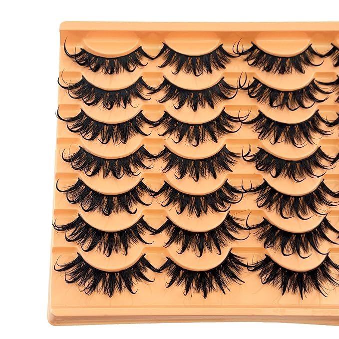 Wispy Lashes Cat Eye Yasnai False Eyelashes Volume Lashes Fake Lashes Natural Eyelashes 14 Pairs Pack