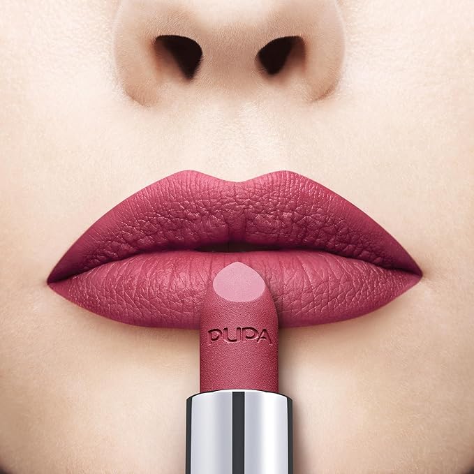 Pupa Milano I Am Matt Pure Colour Lipstick - Dresses Lips In Full, Deep Color - Matte, Velvety And Extremely Sensory Feel - Glides On Without Weighing Lips Down - 013 Brown Rose - 0.123 OZ