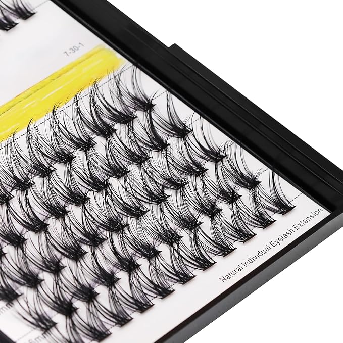 Bodermincer 120 Clusters 10mm+12mm/12mm+14mm/14mm+16mm Mixed Wide Cluster False Eyelash Individual Cluster EyeLashes Grafting Fake False Eyelashes Eyelash Extension (M004# 12+14mm Mixed)