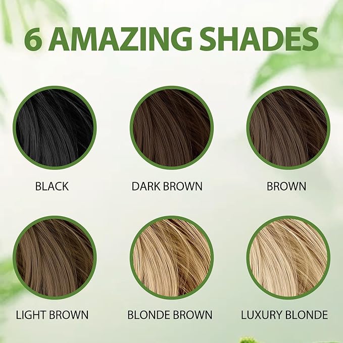 Brown Hair Dye Shampoo for 100% Gray Coverage - 3 IN 1 Hair Color Shampoo with Argan Oil & Ginseng, Ammonia & Paraben Free, Long Lasting Semi-Permanent Natural Color for Women & Men (500ml)