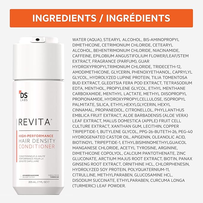 DS Labs Revita Conditioner, 500 mL – Scalp Refreshing Hydration for Fuller Looking, Weightless Hydration, Caffeine, Turmeric, Sulfate & Silicone Free, Color Safe, For Men & Women