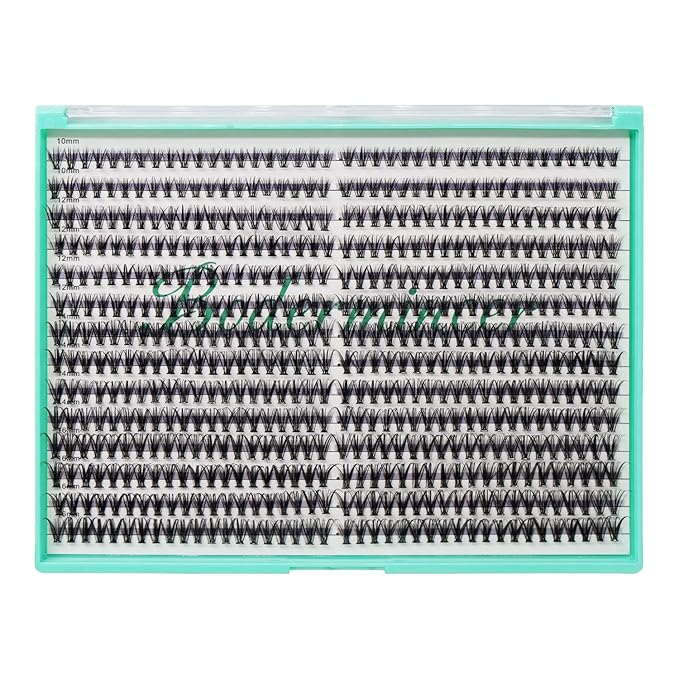 Bodermincer 20D False Lashes DD Curl False Eyelash Individual Cluster EyeLashes Grafting Fake False Eyelashes Eyelash Extension (XXXL Tray-20D-DD Curl-10-12-14-16mm Mixed)