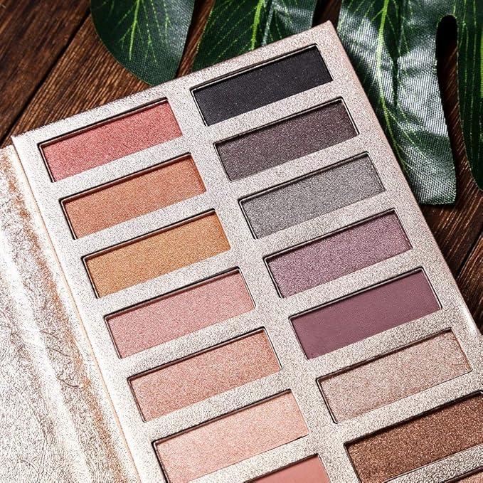UCANBE 20 Colors Nude Eyeshadow Palette, High Pigmented Shimmer Matte Metallic Eye Shadow Pallets, Long Lasting Blendable Neutral Smokey Warm Bronze Eye Makeup