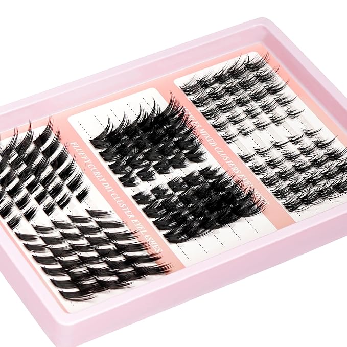 Fox Eye Lash Clusters Wispy Cluster Eyelashes Extensions Manga Eyelash Clusters Left Right Lash Extension Fairy Individual Lashes 3 Styles C Curly Cat Eye Cluster Lashes DIY at Home (WY01)