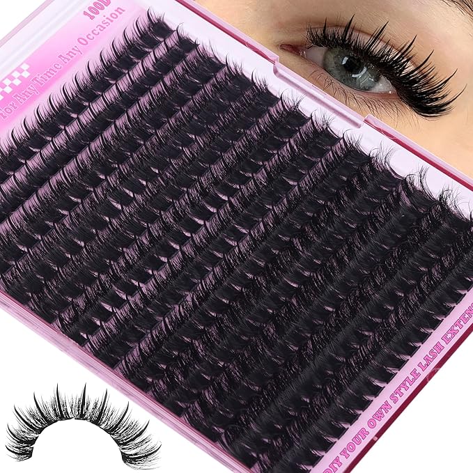 ALICE Lash Clusters Eyelash Clusters - Wispy Volume Eyelash Extensions with Spikes - 228pcs 10-18mm 100D Waterproof Individual Lashes for Dramatic Look and Customizable Styles