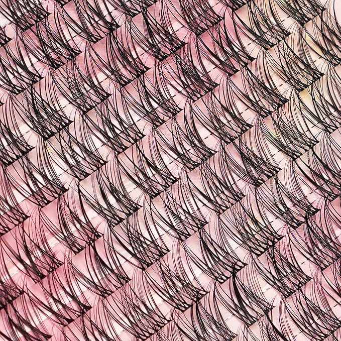 Wispy Lash Clusters 140 Pcs 14mm Mix Eyelash Clusters C Curl Cluster Eyelash Extensions Natural Wispy Cluster Lashes Reusable Individual Invisible Band Lash clusters (QX-14mm)