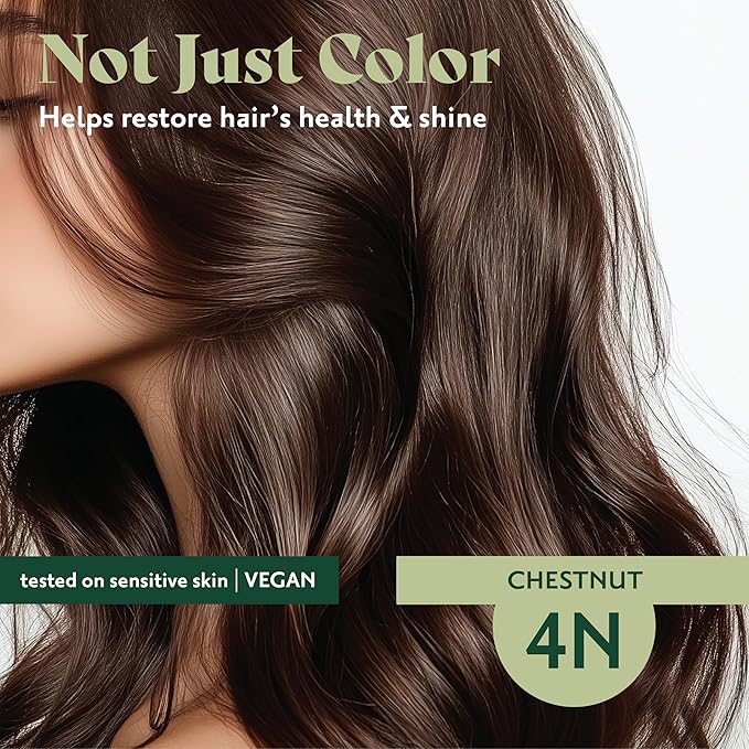 Herbatint Permanent Hair Dye - 4N Chestnut - For Up To 100% Gray Coverage of Resistant Gray Hair - Ammonia-Free, Alcohol-Free & Vegan - Salon Influenced Hair color 5.75 fl oz (4 Pack)