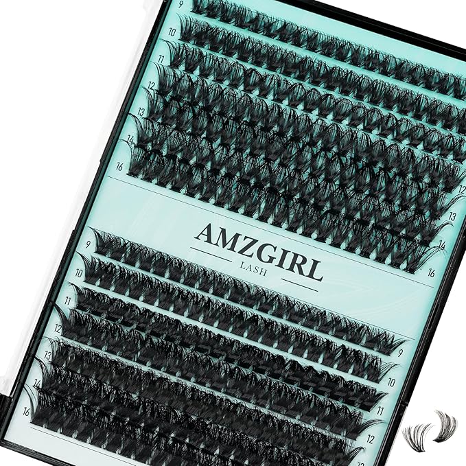 Lash Clusters Wispy 280PCS Eyelash Clusters 60D 80D Lashes Clusters 9-16mm Cluster Lash Extensions Individual Lashes Soft Eyelashes Clusters with Thin Band False Eyelashes at Home(60D80D,D-Mix 9-16mm)