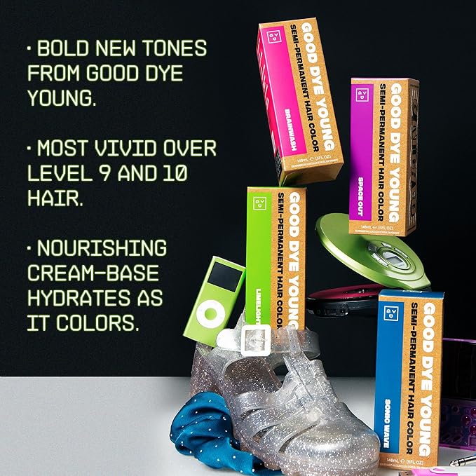 Good Dye Young Semi-Permanent Hair Color, Vegan and Cruelty-Free Hair Dye, Last up to 24 Washes, Non-Damaging Conditioning Hair Color (5FL OZ, Space Out)