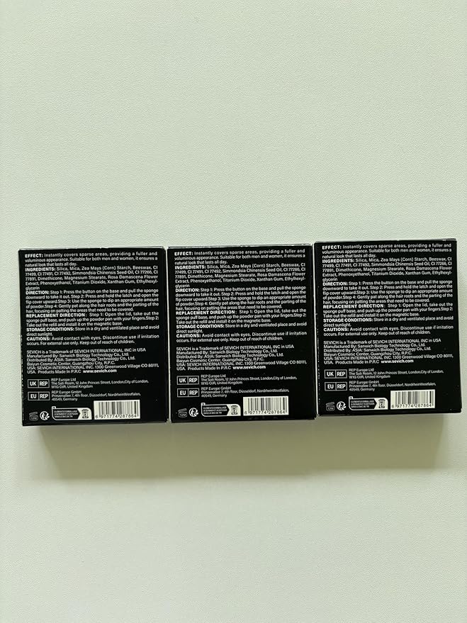 SEVICH Magnetic Replaceable Hairline Powder, Refill Pack 3 Pcs- Interhair Concealer, Environmentally Friendly Replacement, Waterproof and Sweatproof, Long lasting Coverage (Med Brown)