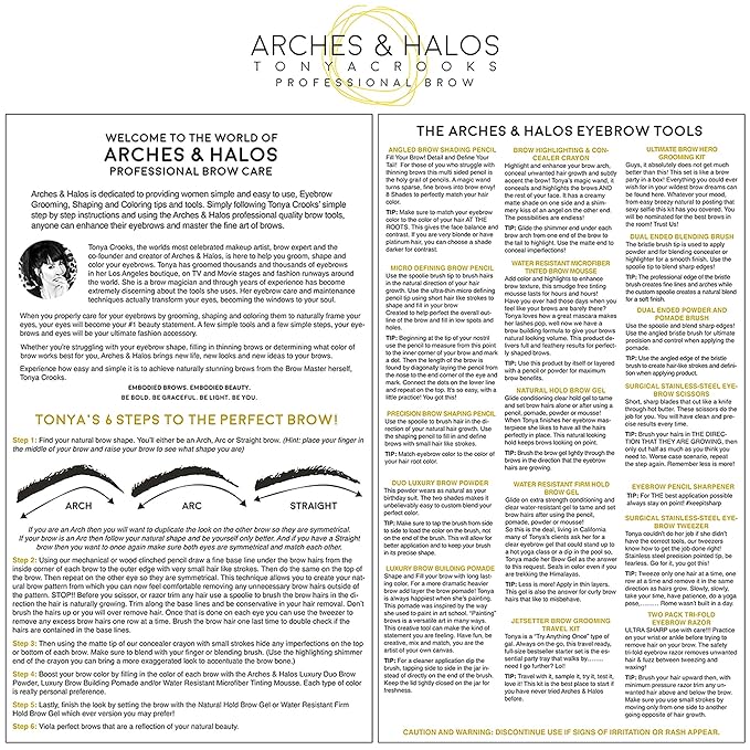Arches & Halos Micro Defining Brow Pencil - Fuller and More Defined Brows - Long-Lasting, Smudge Proof, Rich Color - Dual Ended Pencil with Brush - Vegan and Cruelty Free Makeup - Auburn - 0.003 oz