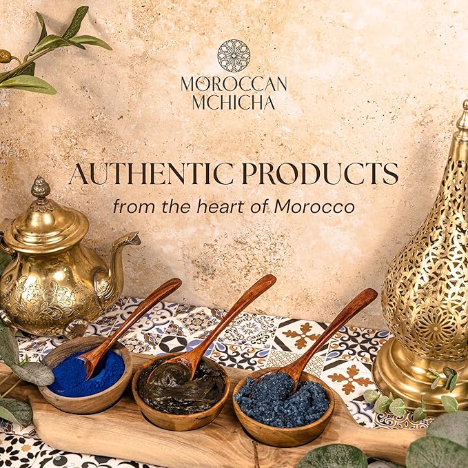 Moroccan Body Scrub Nila Mask with Argan Oil, Sweet Almond, Prickly Pear Seed Oil, Vitamin E Oil, and Shea Butter, Moroccan Body Care (7 oz)