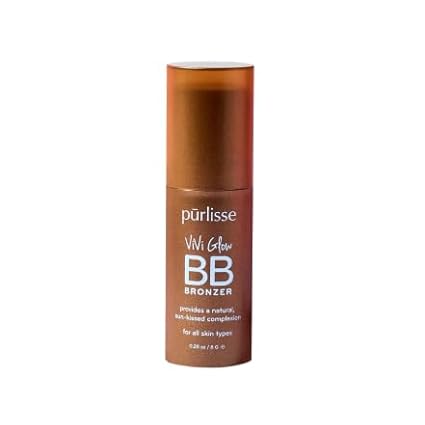 pūrlisse ViVi Glow BB Bronzer Stick - Creamy, Blendable Stick Bronzer for Sculpting & Defining - Dewy, Hydrating Formula with Hyaluronic Acid, Jasmine & Cornelian Cherry - Deep Bronze (0.28 oz)
