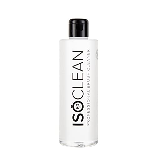ISOCLEAN Professional Brush Cleaner 9 fl oz - Easy Pour Makeup Brush Cleaner for Cosmetic Tools, Cleans Bristles, Scented No-Rinse Formula Dries in 60 Seconds, Vegan, Not Tested on Animals