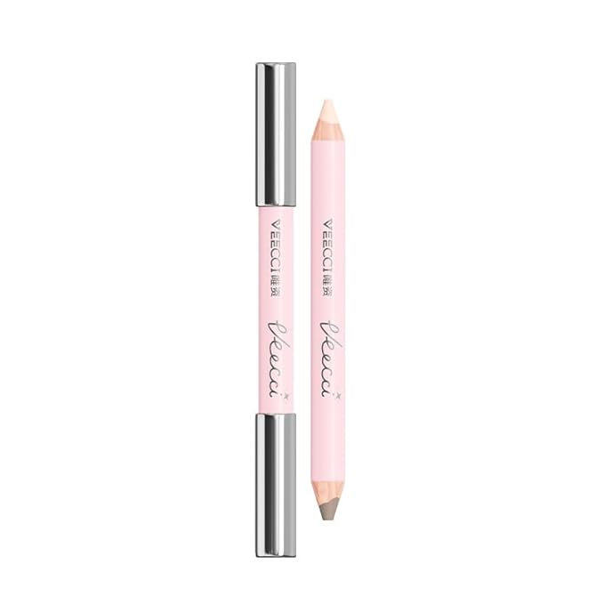 Dual-Ended Highlighter & Contour Stick - Matte, Waterproof, Long-Lasting Cream Bronzer & Luminizer Pencil for Effortless Makeup, Portable & Smudge-Proof (01Daylight)