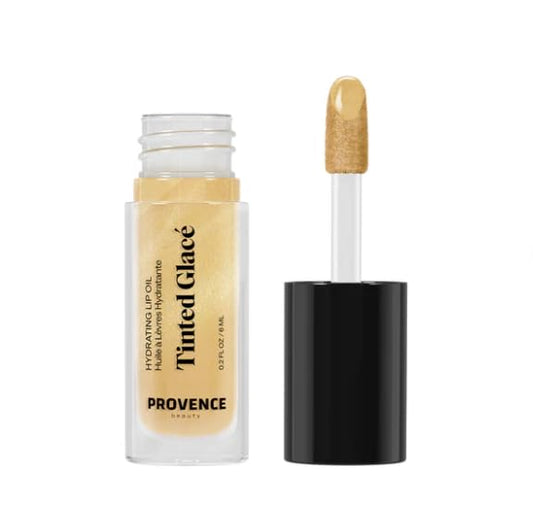Provence Beauty Poppin’ Champagne Lip Oil – Hydrating Tinted Lip Oil for Women with Vitamin E & Glossy Finish – Moisturizes, Softens & Nourishes Dry Lips – 0.2 fl oz