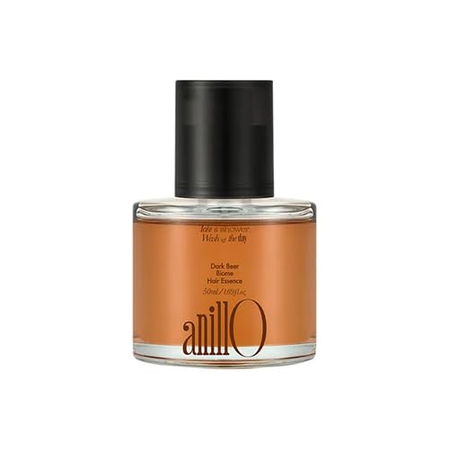 ANILLO Dark Beer Biome Hair Essence - Strengthening & Nourishing Damage Repair Hair Oil Serum with Biotin, Olive Oil, Beer Yeast &10-type Protein Complex - Vegan, Paraben & Silicone Free 1.69 fl oz