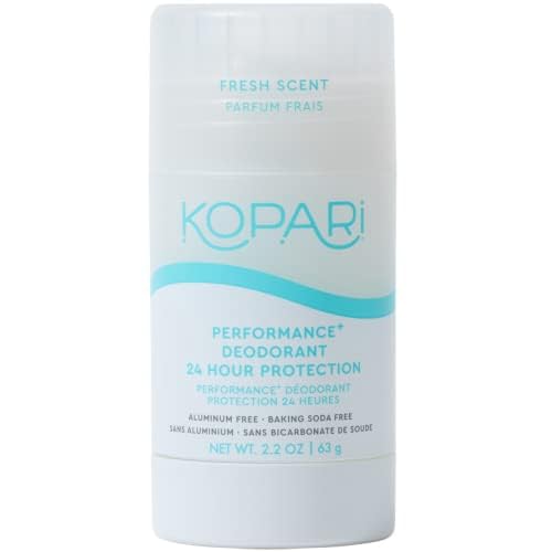 Kopari Performance Plus Aluminum-Free Deodorant, Sport Deodorant for 24 Hour Odor Protection, Non Toxic & Clean, No Parabens or Baking Soda, 2 oz