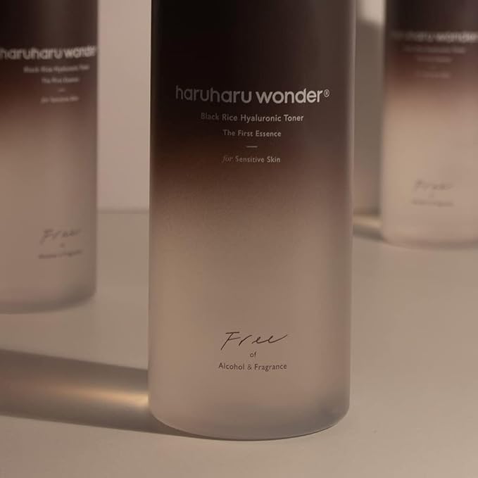 haruharu Wonder Black Rice Hyaluronic Toner for Sensitive Skin, Alcohol Free, Fragrance Free, Deep Hydration, Glass Skin, Korean Skincare, Vegan, Cruelty-Free, 10.1 fl.oz