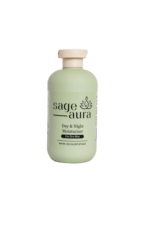 Sage Aura Day & Night Moisturizer | 10.5 Oz Pack | Premium Ingredients | Fast Absorbing | Nourishes & Hydrates Dry & Dull Skin