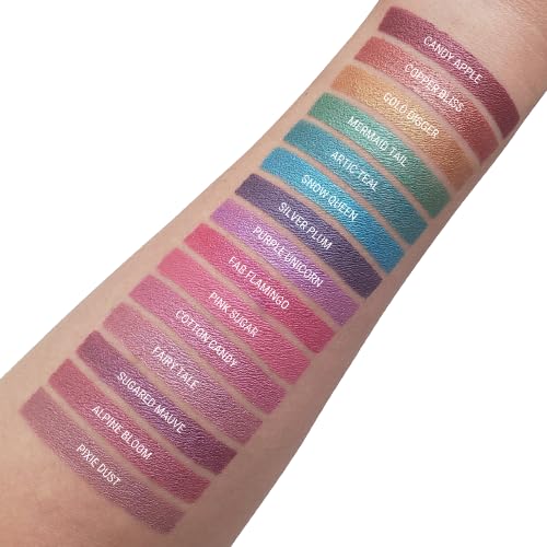 Aromi Teal Blue Metallic Liquid Lipstick | Turquoise, Sea Foam Lip Color with Shimmery Finish, Vegan, Cruelty-free, Long-lasting, Smudge Proof (Arctic Teal)
