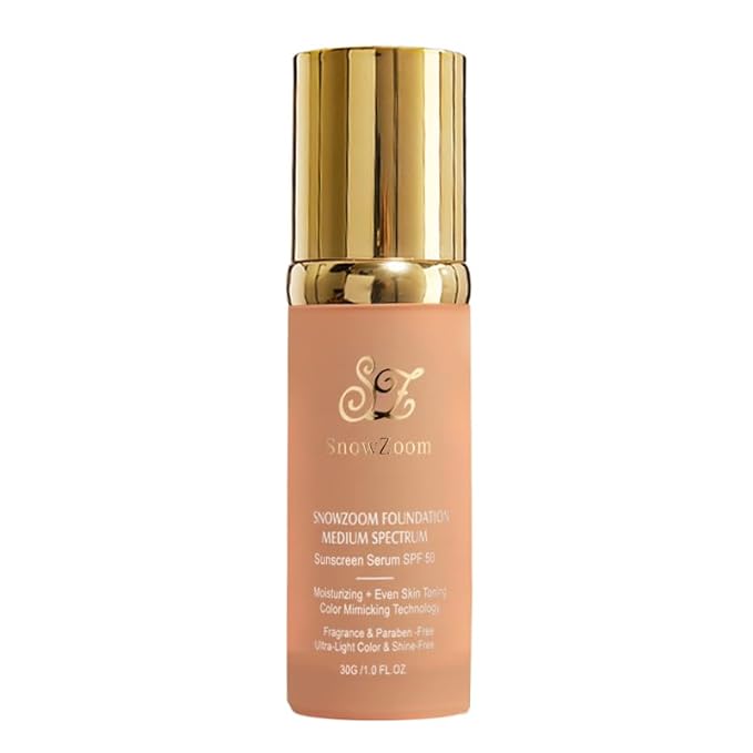 Bio Color Changing Foundation 4 in 1 Makeup-Medium/Light Spectrum with SPF 50+,Hydrating Longwearing & Waterproof (Deep Natural -Gold Lid-for darker skinned people, 1.2 oz)