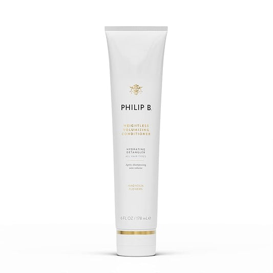 PHILIP B Weightless Volumizing Conditioner, 6 fl. oz. (178 ml) - Ultra-light Hair Detangler, Adds Extra Body and Shine