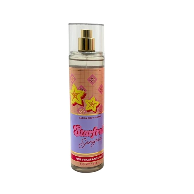 Bath & Body Works STARFRUIT SANGRIA Fine Fragrance Mist & Ultimate Hydration Body Cream 2-piece Gift Set with a Red Bow for Holidays - Full Size