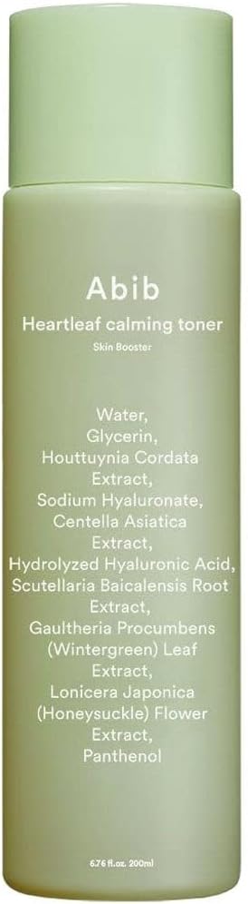 Abib Heartleaf Calming Toner Skin Booster 7.1 fl oz / 210ml I Toner for Senstive Skin, Irritated Skin, Instant Relief for Acne