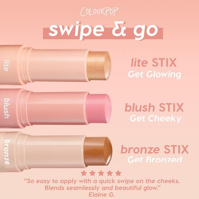 ColourPop Cream Bronzer Stick - Blendable Cream Contour & Glowy Summer Makeup with a Natural, Matte Finish - Buildable Formula for Shimmer-Free, Sun-Kissed Warmth - La Jolla Cove (0.28 oz)