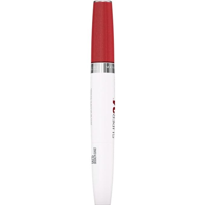 Maybelline Super Stay 24 2-step Long Lasting Liquid Lipstick and Lip Balm, 925 Brooklyn Sunset, 1 count