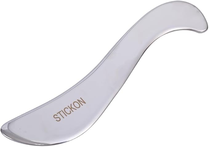 STICKON Stainless Steel Gua Sha Muscle Scraper Tool Set 2 in 1 Scraping Massage IASTM Tools,Soft Tissue Massage Tool, Guasha Tool for Body(STICKON-49)