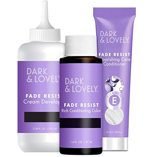Dark and Lovely Fade Resist Rich Conditioning Color, Jet Black, 2 Count