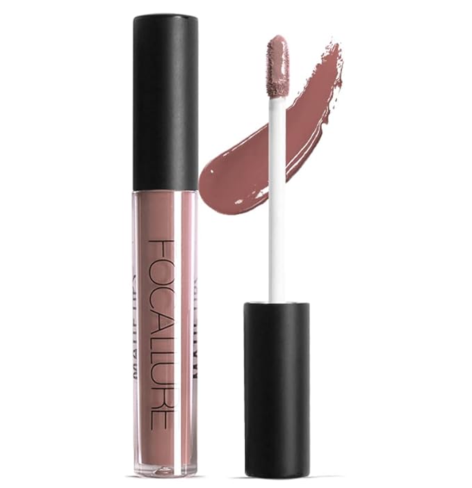 FOCALLURE Ultra Matte Liquid Lipstick,Longwear Rich Lip Colors,Easy to Create a Sexy Lips with High-grade Formula,Long Lasting Waterproof Lipstick Make Up,#49