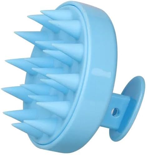 Silicone Scalp Massager for Hair Growth – Shampoo Brush for Shower, Dandruff & Dry Scalp Relief – Soft Silicone Hair Scrubber Blue