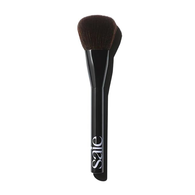 Saie Powder Blush Brush - Fluffy Makeup Brush for Cheeks - Ultra-Soft Tapered Bristles for a Precise, Diffused Application - For Pressed or Loose Powder Face Makeup, Bronzer + Blush - Vegan (1 Count)