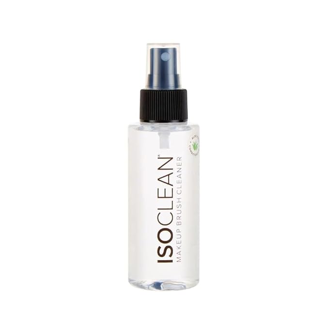 ISOCLEAN Professional Brush Cleaner 4 fl oz - Spray Top Makeup Brush Cleaner for Cosmetic Tools, Cleans Bristles, Scented No-Rinse Formula Dries in 60 Seconds, Vegan, Not Tested on Animals